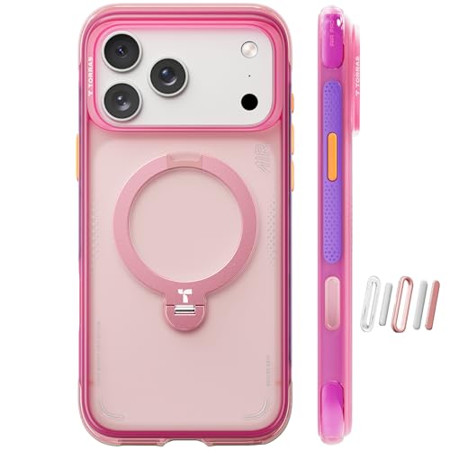 TORRAS Ostand Q3 Air iPhone 17 Pro Max 6.9 �C���` �p �P�[�X�y�G�A�o�b�O �����ی�E�ČR MIL�K�i �z�����O �X�^���h MagSafe�Ή� 360°��_��] �c�����Ή� MagSafe�Ή� ���C�����X�[�d �J��