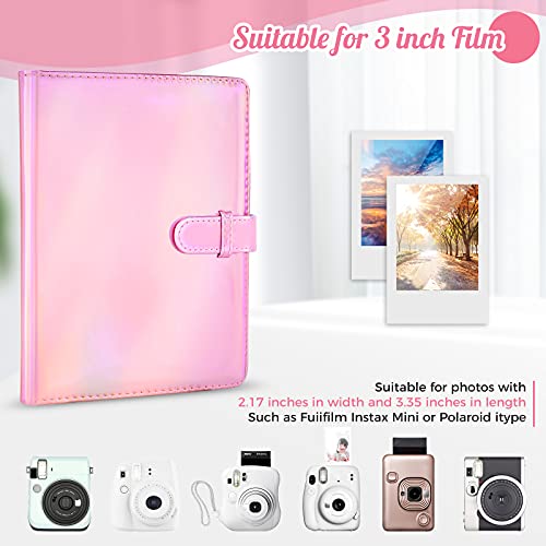Ablus 256 Pockets Photo Album For Polaroid Snap Snaptouch Zip Mint Cameras Printers, Fujifilm Instax Mini 11 90 9 8+ 8 7S 70 50S 26 25 Liplay Instant Camera Film, Mini Link Sp-1 Printer (Magic Pink) #TOP3