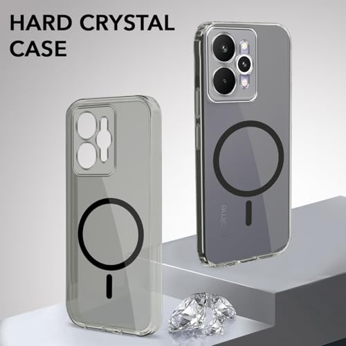 Image of Jkobi Lifetime Anti-Yellow MagSafe Compatible Clear Back Cover Case for Realme 15 Pro (Sleek Hard Crystal | Shockproof and Camera Protection)
