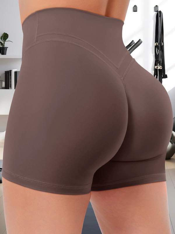 Gym Workout Shorts, Julissa Cross Waist