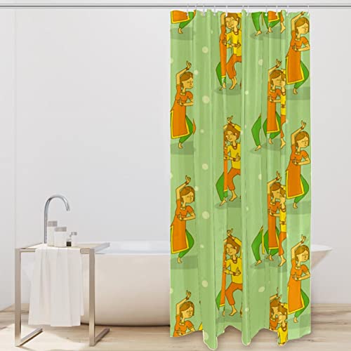 Rideau de douche imperméable Bollywood 183x183 cm pour salle de bain