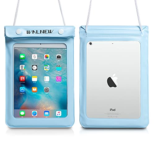 Image of Walnew Universal Waterproof eReader Protective Case Cover for Amazon Kindle Oasis Kindle Paperwhite Kindle 4 Kindle Keyboard Kindle Touch Kindle Fire Sony eBook Reader Wi-Fi Kobo Touch Kobo Wi Fi Nook Simple Touch iPad Mini and more Lightblue