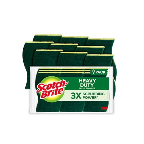 Scotch-Brite 429-5 Heavy Duty Scrub Sponges, Sponges For Cleaning Kitchen And Household cover