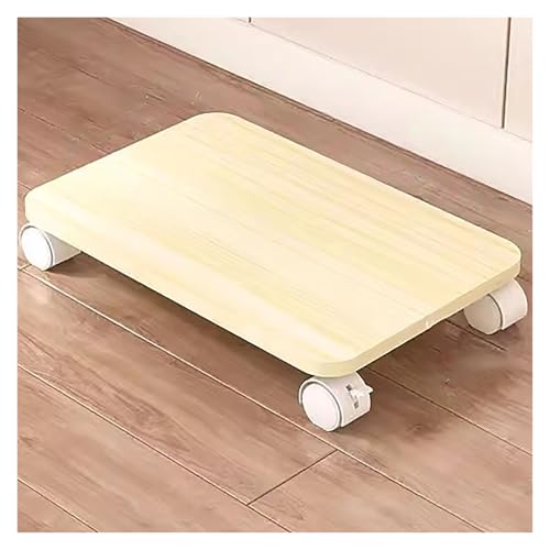 Carrello Porta Stampante con Ruote bloccabile, Compatto, Bianco, da posizionare sotto la scrivania, per Ufficio Domestico, Supporto per Stampante Mobile (C 40 * 35)