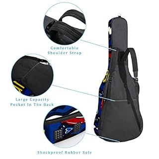Étui de protection rembourré pour guitare acoustique classique Motif lettres graffiti, Multicolore 01., 42.9×16.9×4.7 in… - Les Beatles, Paul McCartney, John Lennon, RIngo Starr, George Harrison Étui de protection rembourré pour guitare acoustique classique Motif lettres graffiti, Multicolore 01., 42.9x16.9x4.7 in… – Image 3