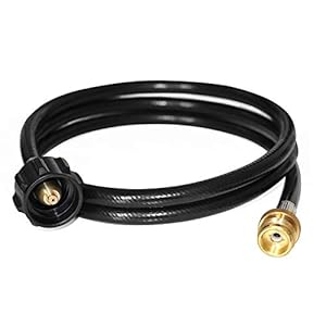 DOZYANT 6 Feet Propane Adapter Hose 1 lb to 20 lb Converter Replacement for QCC1 / Type1 Tank Connects 1 LB Bulk Portable Appliance to 20 lb Propane Tank – for Weber Q 1200 1000 Gas Grill