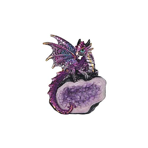 GSC 4 Inch Dragon Figurine Purple on Crystal