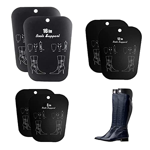 6 Pcs Stiefelspanner Form Einsätze, Stiefelhalterungen 6 Stück Wiederverwendbare Stiefelformer Formeinsätze für hohe Stiefel für Frauen und Männer ( 8/12/16 Zoll ) Cover