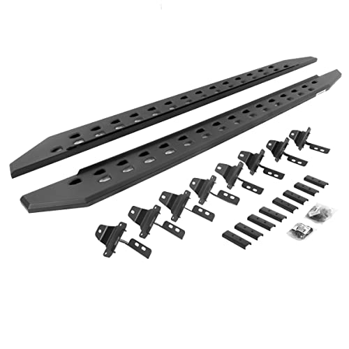 Go Rhino 69451687SPC RB20 Slim Line Running Boards with Mounting Brackets Kit for Jeep 20-23 Gladiator (Crew Cab Pickup)