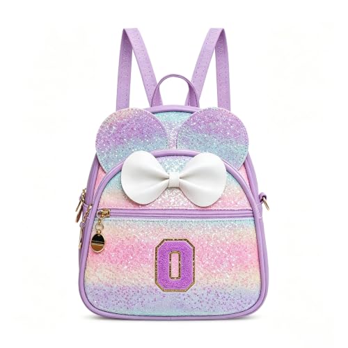 VLJTM Birthday Gifts for Girls Mini Initial Backpack Purse for Toddler Kids