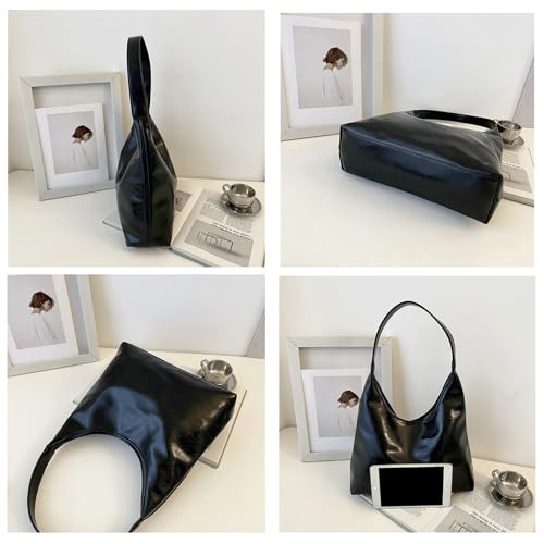 Slouchy Shoulder Bag 20s Large Hobo Bags for Women Soft Patent Leather Casual Tote Purse Casual Slouchy Hobo Bags 20254