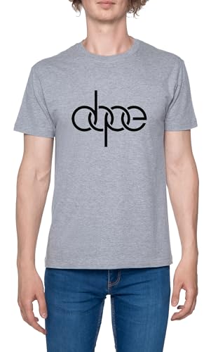 Funny Dope Rings Herren T-Shirt Grau Rundhals Leichtes Lässiges Kurzarm Men's Grey Crew Neck Casual Short Sleeves