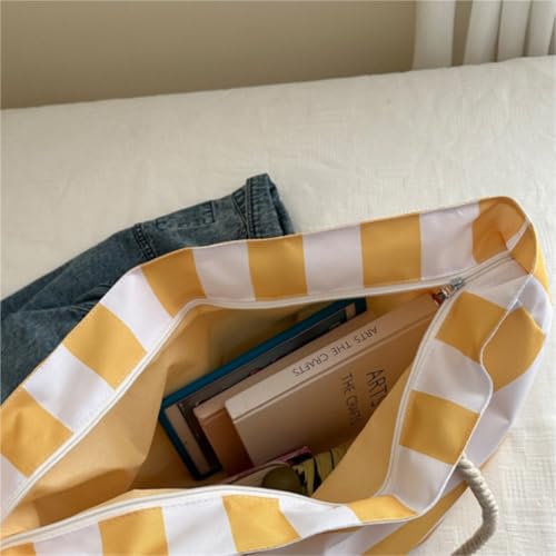 Sac de plage rayé en toile imperméable résistante au sable - 6