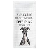 Tzhim Greyhound Gifts Kitchen Towels, Italian Greyhound Gifts, GreyhoundDog Hand Towels, GreyhoundDog Dishcloths Tea Towel Dish Towels for Kitchen, DogKitchen Decor, 16x24 Inch