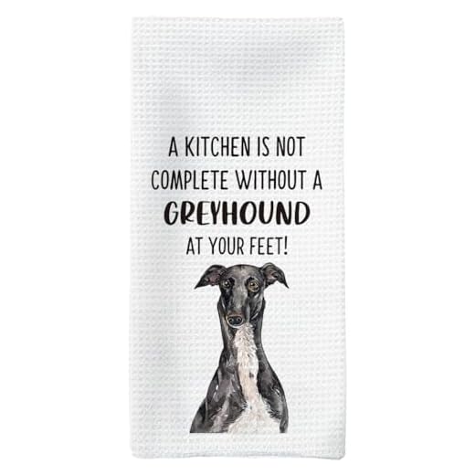 Tzhim Greyhound Gifts Kitchen Towels, Italian Greyhound Gifts, GreyhoundDog Hand Towels, GreyhoundDog Dishcloths Tea Towel Dish Towels for Kitchen, DogKitchen Decor, 16x24 Inch