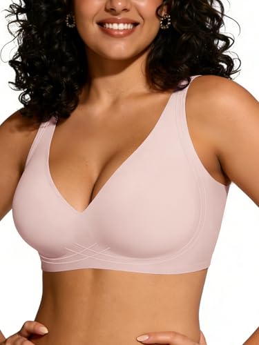 Image of Jelly Wireless Bras for Women No Underwire Push Up Seamless Full Coverage Bralettes Support Lift Everyday Bra