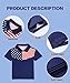 SECOOD Boys Short Sleeve Pique Polo Shirts Summer Casual Uniform Funny Sport Tops for 6-16 Years Navy Blue