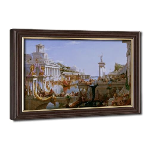 Toile tendue de qualite superieure The Course of Empire Consummation Thomas Cole cadre inclus