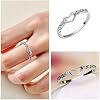 925 Sterling Silver Heart Ring for Women, Heart Band Dainty Engagement Ring Promise Wedding Rings Jewelry (Heart, 5)
