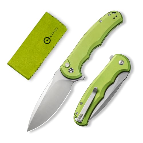 Image of CIVIVI Button Lock Praxis Pocket Knife for EDC, Folding Knife Upgrade with Flipper 3.75 inch Nitro-V Blade plus Aluminum Handle, Cool Stylish Gift for Men Women C18026E-3