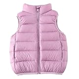 💖 Kinder Ärmellose Daunenjack Material: kinder Daunenweste Hergestellt aus hochwertigem Nylongewebe und gefüllt mit Weiße Entendaunen, Feine und flauschige Daunen, warm und leicht. Parallel gestepptes Design mit feinen Nähten verhindert Offline- oder Bona-Breaking. Reißverschluss vorne stabil und glatt.