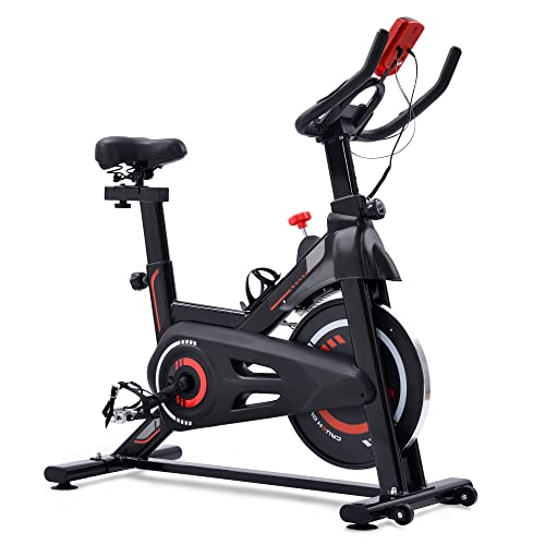 Azkoeesy Indoor Heimtrainer Verstellbarer Lenker Sitz für Fitnessstudio Heimtraining All-Inclusive Fitness Fahrrad Stationär mit Widerstand, LCD Display Heimtrainer Cover