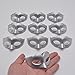 Yiseng 10pcs Set Simple Supper Small Mini Masks Venetian Masquerade Party Decoration Novelty Kid Gifts (simple silver)