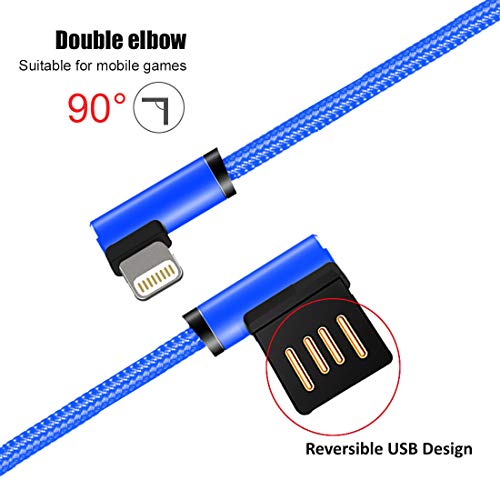 Image of pTron Solero L Shape Data Cable for iOS Devices - 3.93 Feet (1.2 Meters) - (Blue)