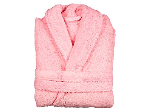 REVITEX - Albornoz Rizo Estela Rosa - Albornoz Clásico Unisex - 100% Algodón 500 g/m² - Talla M