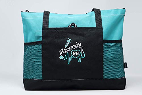 Nurse, Rn, Lpn, Cna, Medical Personnel Personalized Embroidered Tote Bag #TOP6