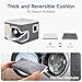 Cat Beds for Indoor Cats, Large Cat Cave with Cozy Hideout, Scratch Pad, Fluffy Ball Hanging, Foldable Cat Hideaway Hold Up to 30LBS, Indoor Cat House with Reversible Soft Cushions for All Seasons