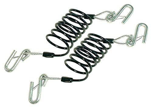 DEMCO 9523003 Coiled Safety Cable Pair with Hooks