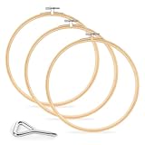 Caydo 3 Pieces Embroidery Hoop with Metal Screw...