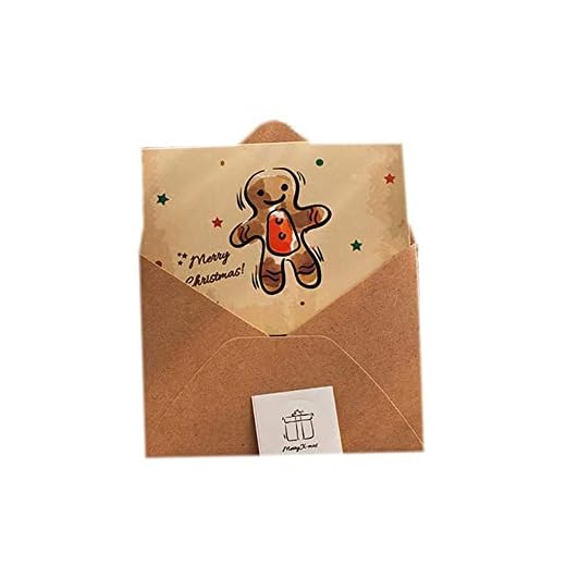 6 roliga julkort av kraftpapper med anpassade kuvert Retrokort Julklappskort Vikbara kort Tomma gratulationskort för julhälsning