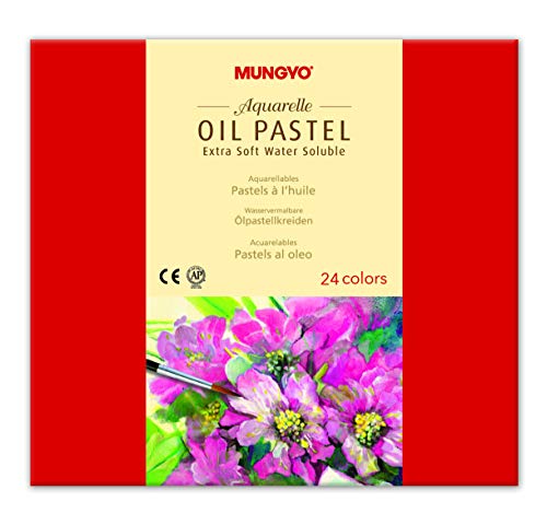 MUNGYO Water-Soluble Oil Pastel Set, 24 Vibrant Colors - Premium Blendable Art Sticks for Artists, Students, and Creatives - MAO-24