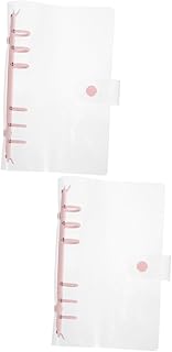 TEHAUX 2 Peças Transparente Capa De Folhas Soltas Protetor De Concha De Notebook Kawaii Fichário Pastas De Arquivos Transparentes Pastas De Documentos Pastas De Arquivo Portátil