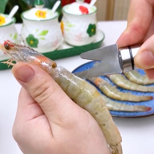 Image of 2 PCS Shrimp Deveiner Tool Shrimp Peeler,Stainless Shrimp Knife Multifunctional Shrimp Deveining Tool for Easy Shrimp Deveining (Shrimp Tools-2)