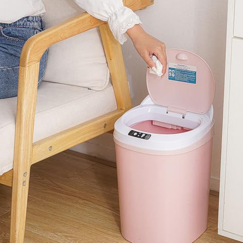 Bote de basura inteligente 17l recargable con sensor y tapa miniatura 6