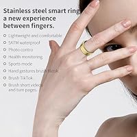 Smart Ring Smartringe für Herren Damen Fitnessring Schrittzähler Schlaf Ring Herzfrequenz Fitness Tracker Ring Kalorien Health Sport Smart Ring Android iOS Gesundheitsring Pulsmesser Größe 11 – Ansicht 7