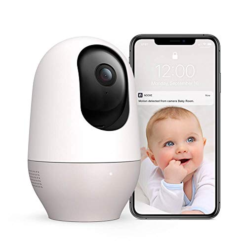 Nooie Baby Monitor, WiFi IP Camera 1080P Indoor Home Security Camera for Pet/Nanny/Elder, with Motion Tracking&Free Sound Alerts,2 Way Audio,Night Vision, with SD Card Slot,Compatible with Alexa