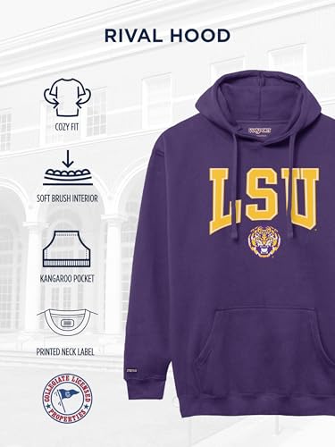Image of JanSport NCAA Officially Licensed Rival Hoodie, Long Sleeve Unisex Sweatshirt, Cotton-Polyester Blend, Double-Layered Hood