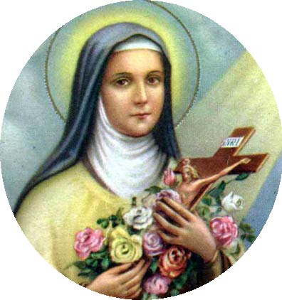 Religious Gifts Rose Scented Carved Wood Prayer Bead 19 Inch Rosary With Saint St Theresa Case #TOP4
