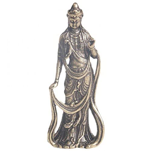 Wudaizhi Estatua De Pie De Latón De Bodhisattva Mahasthamaprapta para La Decoración del Hogar Y La Meditación