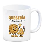 speecheese Queso Taza QUESERÍA de mí sin ti - Ilustración de personajes para amantes del queso
