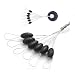 FASPLORE 600 pcs Fishing Rubber Bobber Beads Stopper Bobber Stops 6 in 1 Float Sinker Stops (Large)