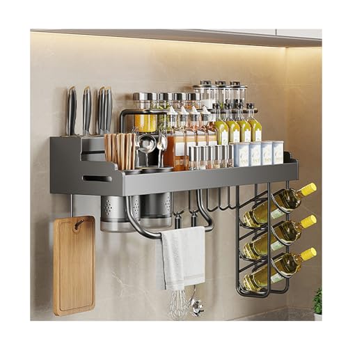 Metal Wall Mount Spice Rack Organizer 50cm
