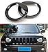 Bolaxin Black Bezels Front Light Headlight Angry Bird Style Trim Cover ABS for Jeep Patriot 2011-2017 Model