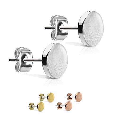 Edelstahl Ohrstecker - Kreise - Matt [02.] - gold
