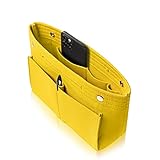 VILAU バッグインバッグ 底板付き トートバッグ インナーバッグ レディース フェルト 軽量 イエロー