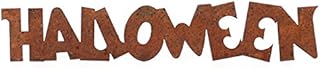 Bulk Buy of Halloween Rusty Tin Script Cutouts | 25 Cutouts